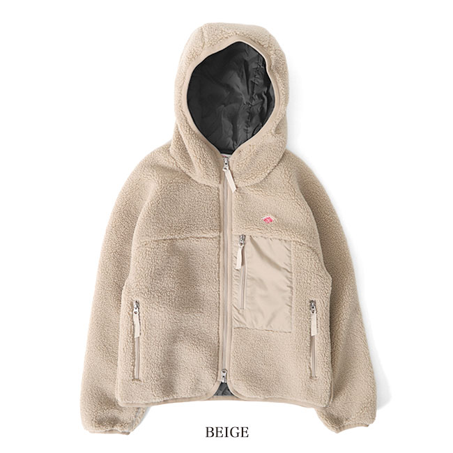 DANTON ダントン フード付き ボアフリースジャケット DT-A0196 LBA