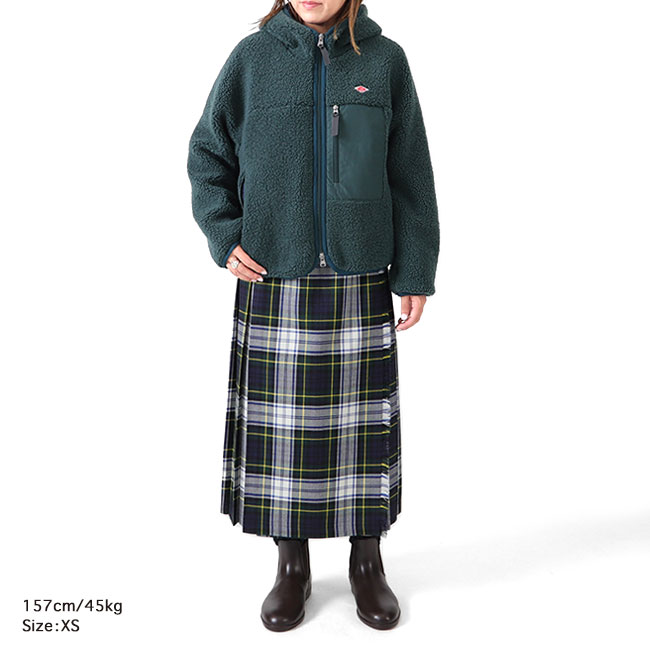 DANTON ダントン フード付き ボアフリースジャケット DT-A0196 LBA