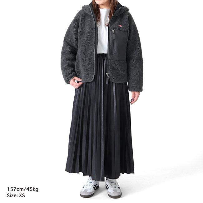DANTON ダントン フード付き ボアフリースジャケット DT-A0196 LBA
