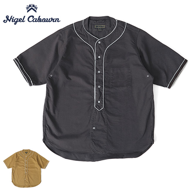 Nigel Cabourn ナイジェルケーボン 50s ビンテージ ベースボールシャツ 80460011001 半袖シャツ メンズ **