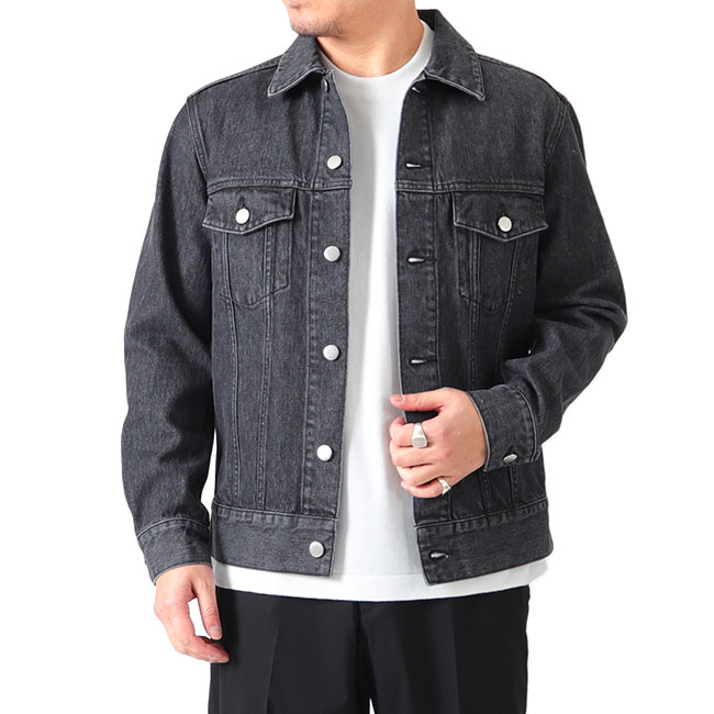 Jeanik ジーニック 3rd印字機 ワンウォッシュ ブラックデニムジャケット JEANIK0103W JEANIK0103WB Gジャン メンズ