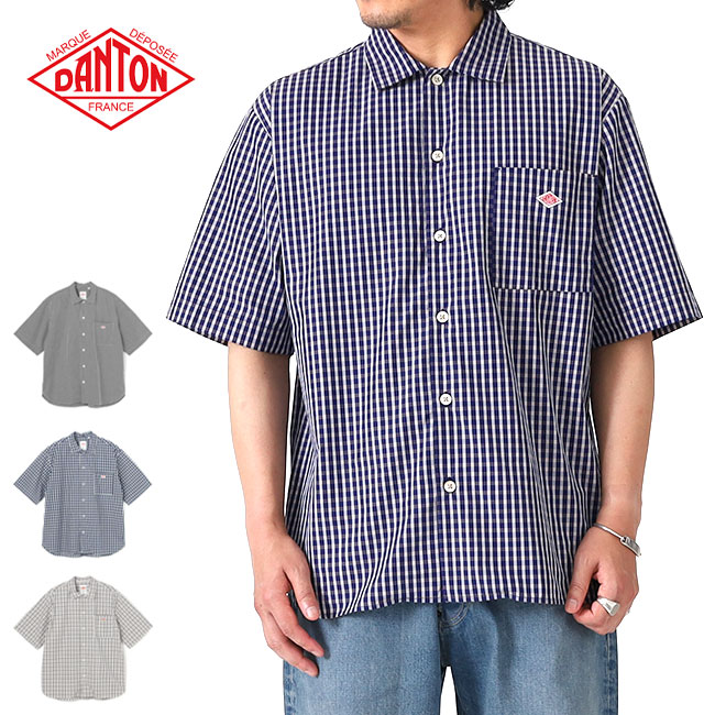 DANTON コットンポプリン 半袖シャツ ネイビー 42 楽天市場】40%OFF メンズ40-42 ダントン コットンポプリン