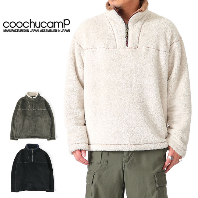 COOCHUCAMP クーチューキャンプ ハッピーフリース ハーフジップ プルオーバー フリースセーター メンズ レディース｜Golden State 14,414円