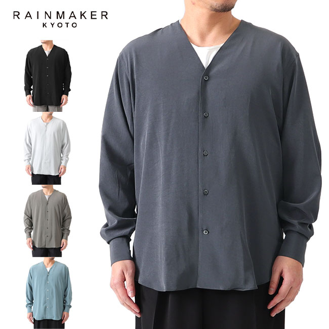 [TIME SALE] RAINMAKER レインメーカー Vネック カラーシャツ カーディガン V-NECK SHIRT 長袖シャツ メンズ