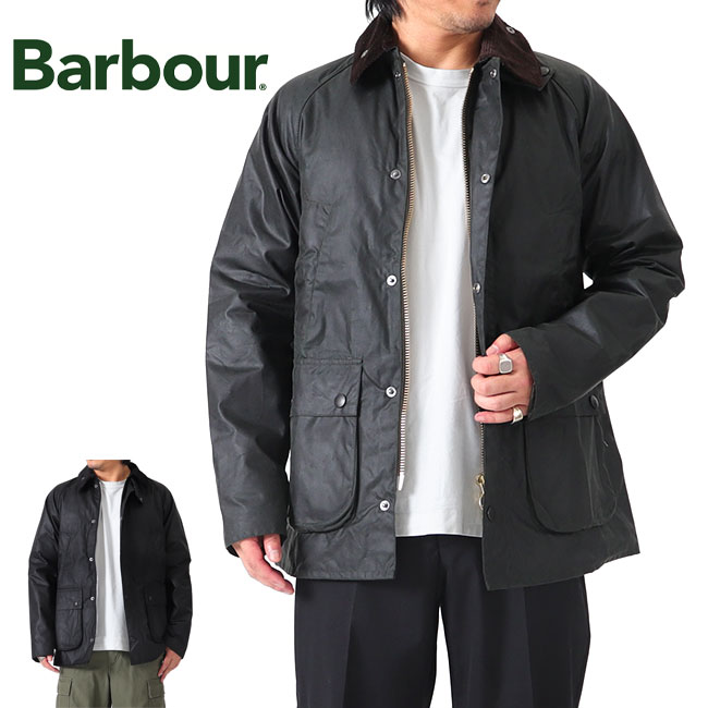 Barbour バブアー SL BEDALE WAX か細い嵌まる ビデイル オイルドジャケット MWX1758 ワックスド メンズ レディース Black(BK92)-Sage(SG92)