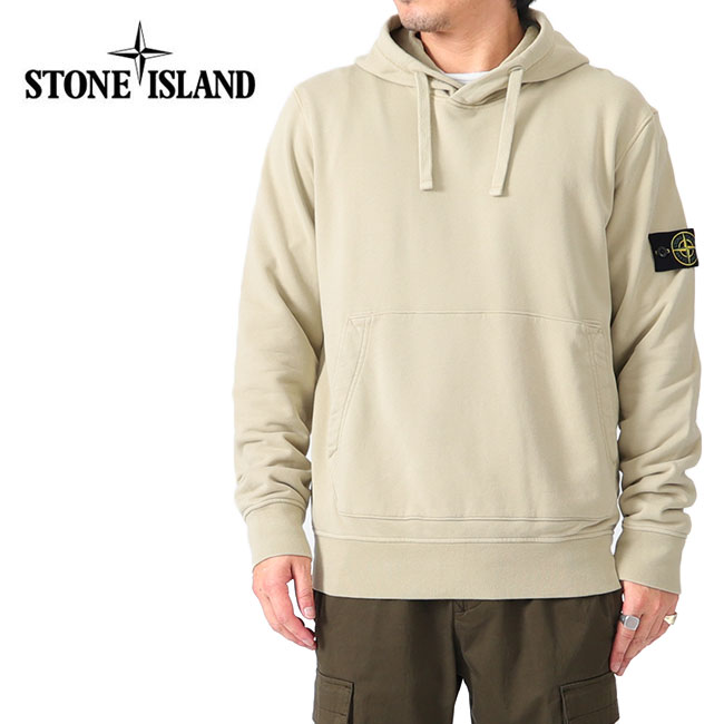 新作☆【STONE 】ロゴ入りコットン パーカー（2色） ストーンアイランド STONE ISLAND プルオーバーフーディ