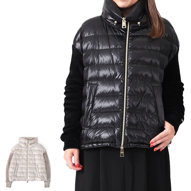 HERNO ナイロン×スウェット フリル スプリング ジャケット HERNO ナイロン×スウェット フリル スプリング ジャケット