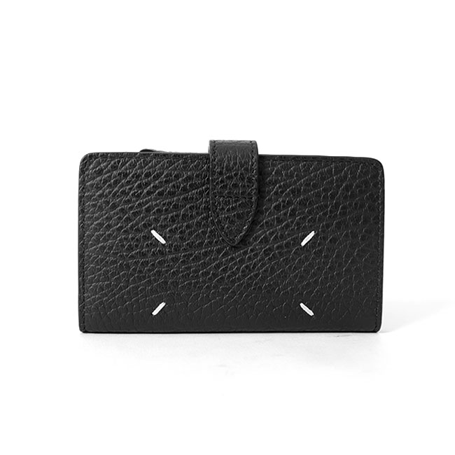 Maison Margiela メゾンマルジェラ グレインレザー 歌留多\u0026コインケース ミニウォレット SA1VX0019 P4455 黒 黒いこと 札入れ 差し上げ物 差し上げ物 ** Black(T8013)