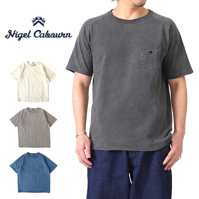 Nigel Cabourn ナイジェルケーボン 9.5薬局衡オンス えの具 胸隠しティーシャツ 80480021031 半袖ティーシャツ メンズ