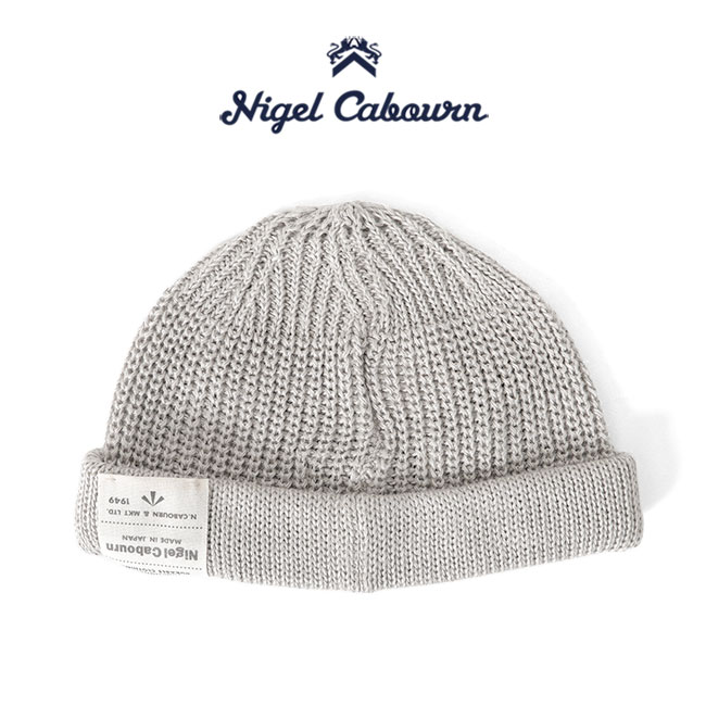 Nigel Cabourn ナイジェルケーボン リネン 付け札ロゴタイプ 編み物旗がしら 80480066012 ビーニー かぶり笠 メンズ レディース