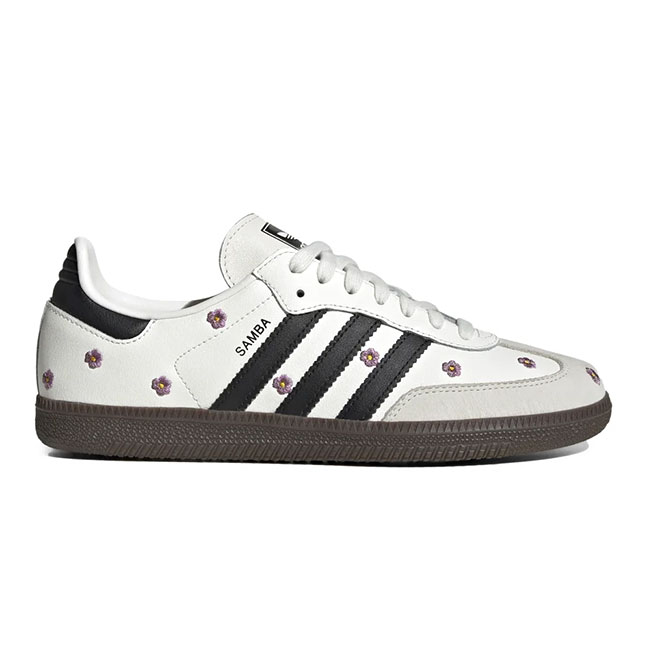 未使用 adidas Samba サンバ ブラック 花 花柄 刺繍 アディダス adidas originals アディダス スニーカー SAMBA OG FLOWER