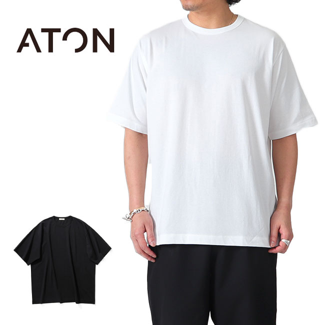 未使用★エシャペ★高級スビンコットン100%★ルーズフィットTシャツ★エイトン ATON (エイトン) SUVIN60/2 CREWNECK T-SHIRT /クルーネックT