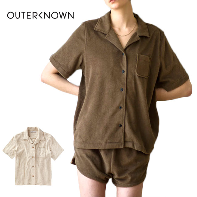 OUTERKNOWN アウターノウン ハイタイド パイル出どころ オープンカラーシャツ 2260019 汗水 レディース