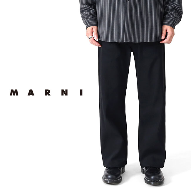 MARNI マルニ ワイドスラックス MARNI - COTTON CANVAS PANT / ワイドパンツ / バイカラー