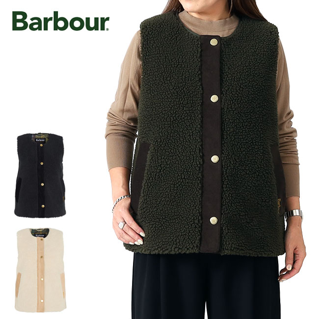 バブアー　barbour ボアベスト　38 Barbour × US 三軒茶屋 'Zip-Up Pile Boa Vest'カスタム ボア
