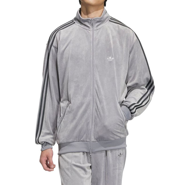 adidas アディダスオリジナルス ベッケンバウアー 天鵞絨 トラックトップジャージ JM2271 しろがね色 メンズ レディース