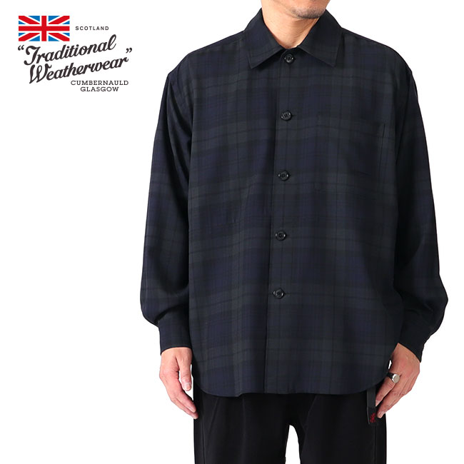 [SALE] Traditional Weatherwear トラディショナルウェザーウェア チェック ワークシャツ G242OSFSH0308TL ブラックウォッチ メンズ
