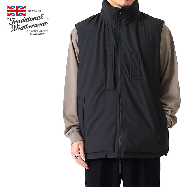 【美品L】MAISON KITSUNE and wander ベスト ブラック and wander × Maison Kitsune アンドワンダー メゾンキツネ