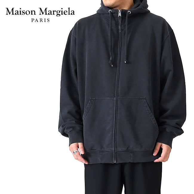 Maison Margiela スウェット パーカー ブルゾンS ネイビー 中古・古着通販】Maison Margiela (メゾンマルジェラ) パーカー