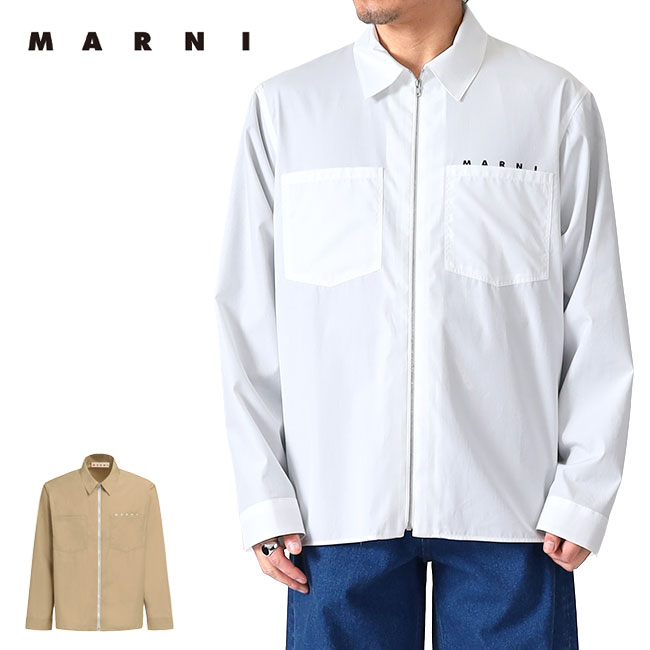 MARNI シャツジャケット MARNI レザーシャツジャケット 黒 マルニ サイズ46 - メルカリ