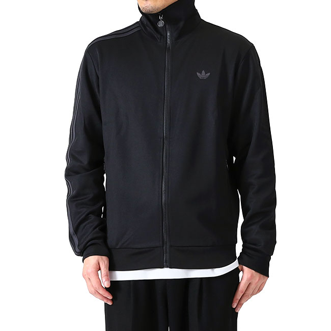 【新品】adidas J60717 ブラック　デニムジャージ　XL adidas DENIM FIREBIRD TRACKTOP トゥルーブラックデニム