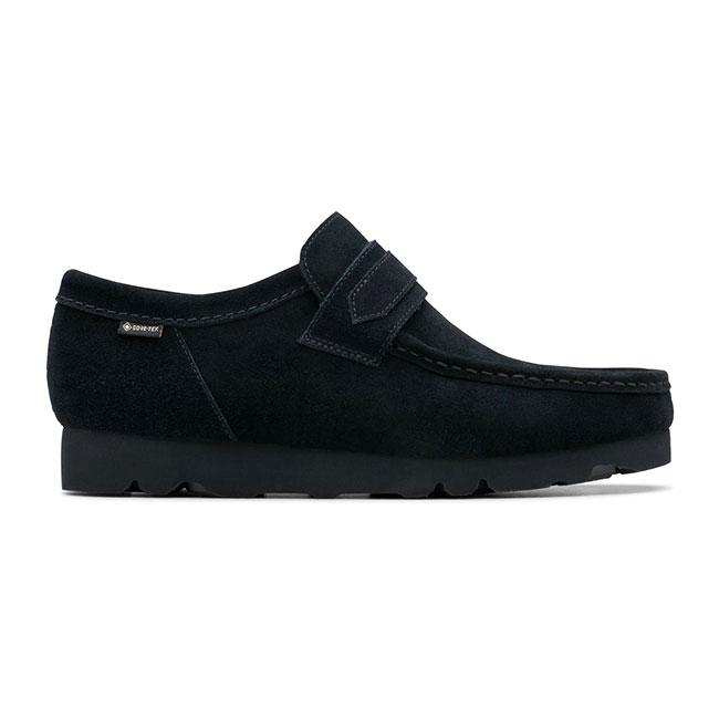 CLARKS ORIGINALS ブラックローファー　26.0 メンズ ワラビーローファー / WallabeeLoafer（ブラックスエード