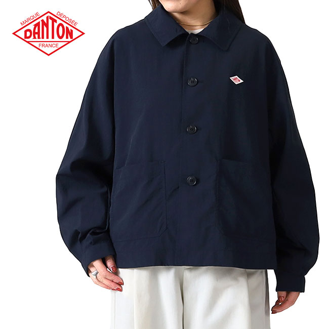 DANTON コットンポプリン　カバーオール　シャツ　ジャケット　メンズ　紺 DANTON コットンポプリン カバーオール シャツ ジャケット メンズ 紺