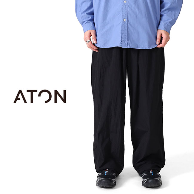 楽天市場】ATON エイトン ウールトロピカル 2タック イージーパンツ