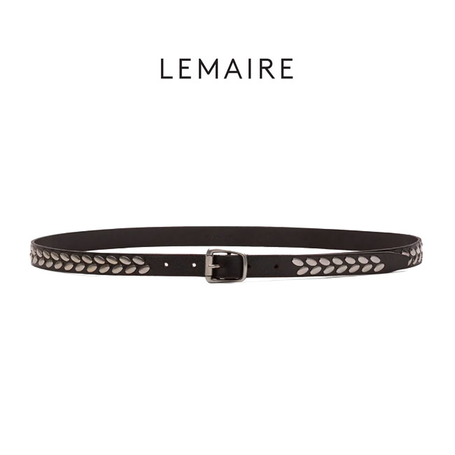 LEMAIRE ルメール アーモンドスタッズ レザーベルト AC1212 LL0055 ナローベルト メンズ レディース **｜Golden State