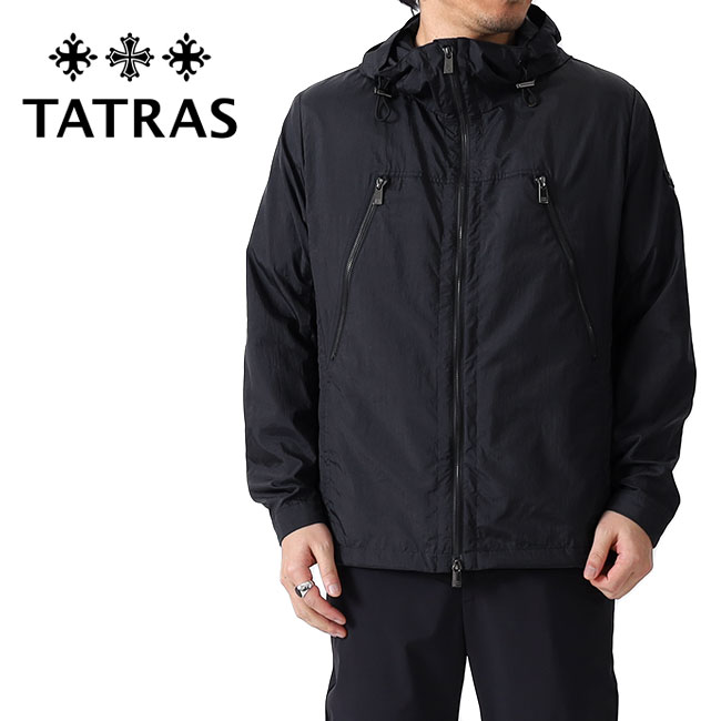 TATRAS ALTAIR ジップアップ フーディー●02●ブラック タトラス TATRAS (タトラス) ナイロン フーディー フルジップ ジャケット