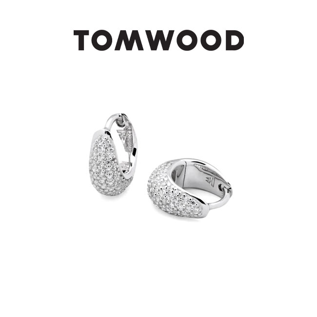 TOMWOOD Ice Huggies シルバー ピアス　両耳 正規品】TOM WOOD ◇ Ice Huggies ミニピアス＊シルバー (Tom