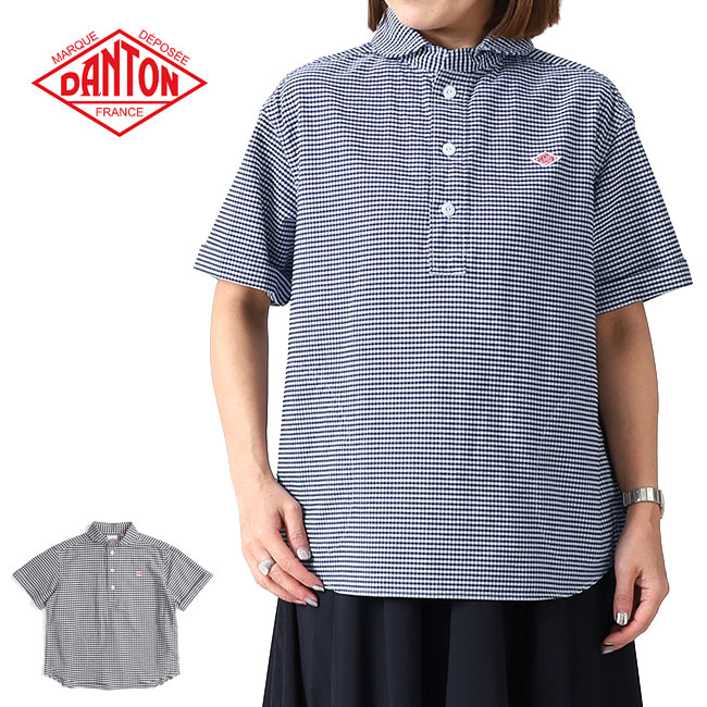DANTON ギンガムチェック プルオーバーシャツ 半袖 40サイズ メンズ 最終価格 美品 DANTON ギンガムチェック プルオーバーシャツ