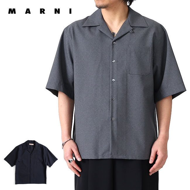 楽天市場】マルニ シャツ ボウリングシャツ メンズ ロゴ 半袖 花