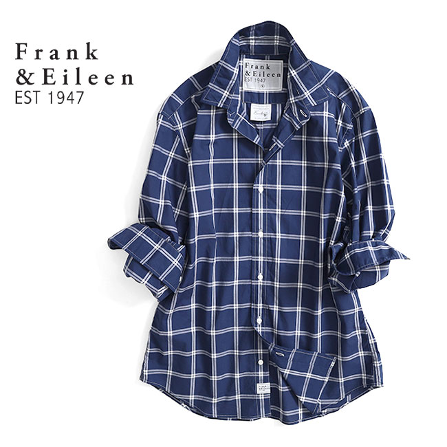 美品 Frank & Eileen グレー系チェック長袖フランネルシャツ Frank&Eileen フランネルチェックシャツ サイズXXS 長袖シャツ
