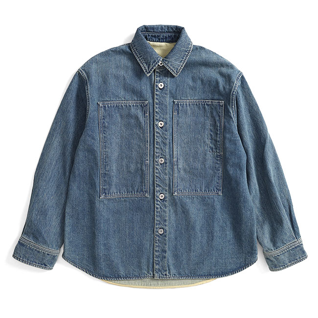[TIME SALE] JIL SANDER+ ジルサンダープラス オーバーサイズ ブリーチデニムシャツ J47DL0159 J45291 日本製 セルビッチ 長袖シャツ メンズ｜Golden State