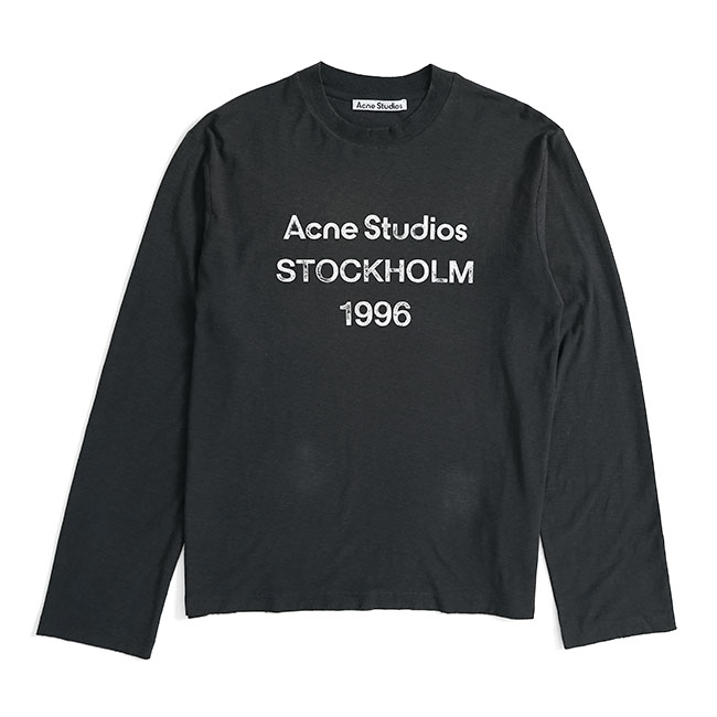 Acne Studios アクネ フェイスロゴ 長袖カットソー パワーネット ACNE STUDIOS(アクネストゥディオズ) バックロゴ刺繍 フロント