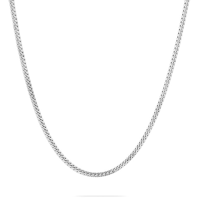 TOMWOOD トム白木 Curb Chain M -18inch 曲線状の形チェーン店 しろがね色 首飾り 100264 差し上げ物 差し上げ物 メンズ レディース **