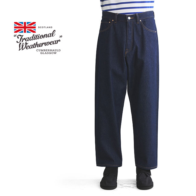 Traditional Weatherwear デニム ワイドパンツ　インディゴ t02092514.jpg