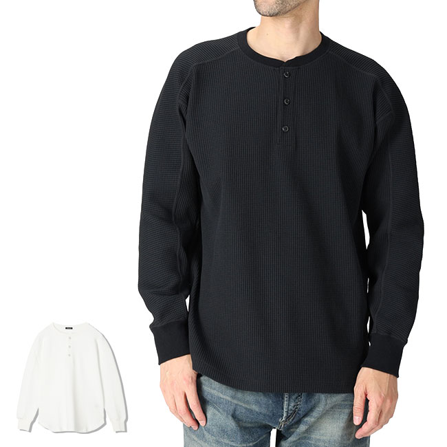 DENHAM デンハム TECH THERMAL LS TEE ヘンリーネック ワッフル ロンT サーマルT 長袖Tシャツ メンズ