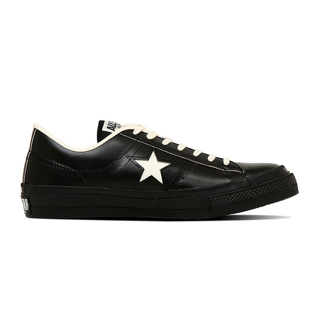 日本製 Converse コンバース ONE STAR J ワンスター レザーシューズ 33702070 黒 ブラック スニーカー メンズ レディース