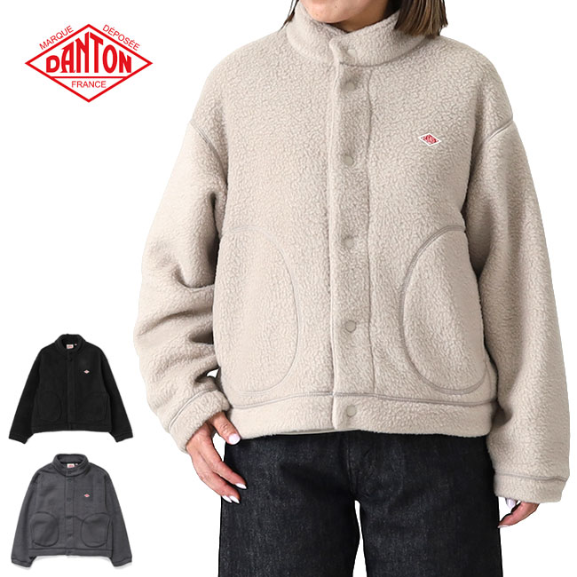 DANTON ダントン ダブル人間の顔 照明ランプ色合い ボアフリースジャケット DT-A0699 WNN レディース