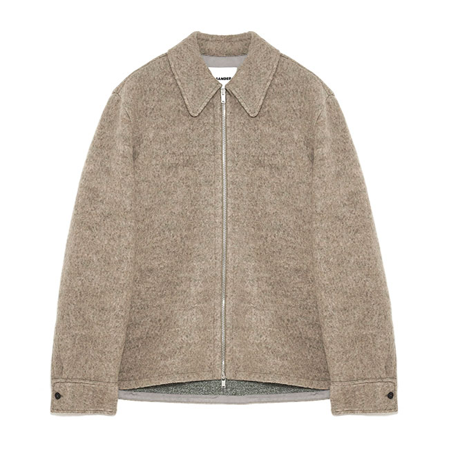 JIL SANDER ジルサンダー フェルトウール ジップジャケット J22DL0315 J20321 ベージュ シャツジャケット メンズ|Golden State