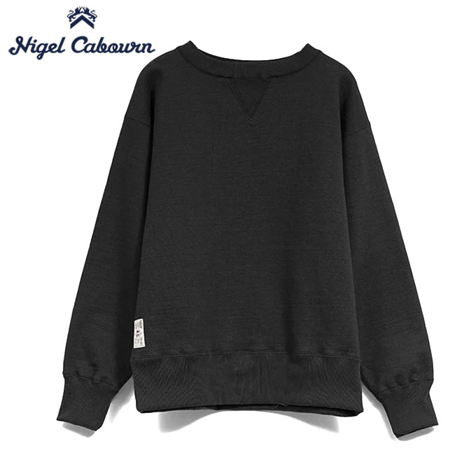 Nigel Cabourn ナイジェルケーボン 50s ビンテージ クルーネック スウェット 80510020145 黒 ブラック メンズ