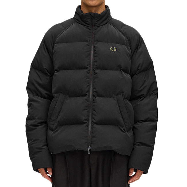 FRED PERRY フレッドペリー フルジップ ジャケット ブルゾン 短丈 黒 楽天市場】Fred Perry Padded Zip Through Jacket short coat hood