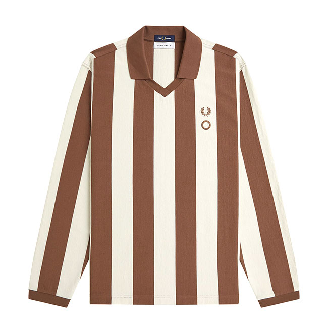 FRED PERRY X CRAIG GREEN フレッドペリー クレイググリーン ストライプ ロングポロシャツ SM1142 コラボ メンズ