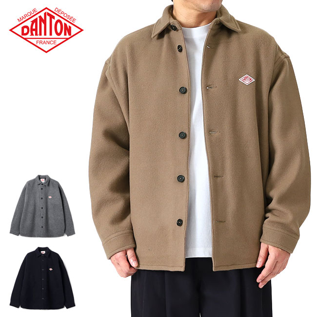 ★極美品★　DANTON　ダントン　ノーカラー　メルトン　ジャケット　36 ☆極美品☆ DANTON ダントン ノーカラー メルトン ジャケット 36