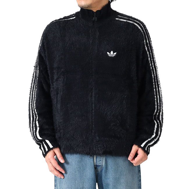 adidas originals アディダスオリジナルス フェイクモヘヤ クラシック トラックトップ KR5145 黒 ブラック ニットジャケット フリース メンズ レディース