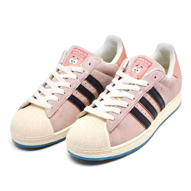 adidas originals × SpongeBob アディダスオリジナルス 海綿体シリング PATRICK SUPERSTAR パトリックはやりっ子 JQ6778 二人三脚 メンズ レディース