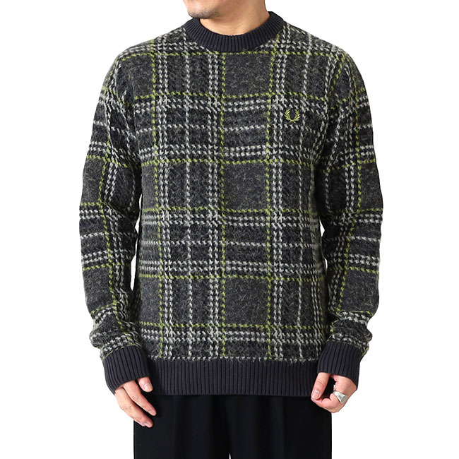 Fred Perry フレッドペリー タータンチェック アルパカウール セーター K1552 メンズ