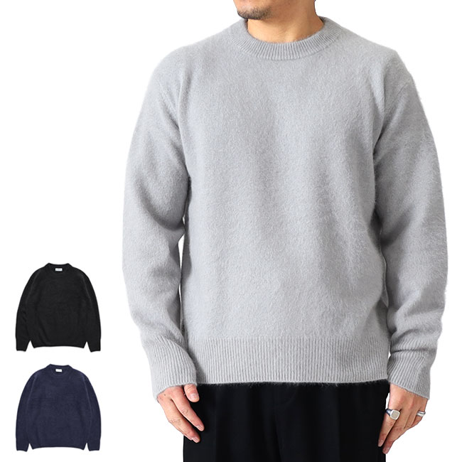 rencontrant レンコントラント フォックスウール シャギー クルーネックセーター 10058-F モヘア メンズ